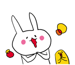 Prank chick and rabbit in the world sticker #7367344