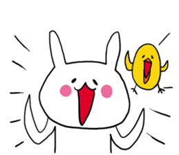 Prank chick and rabbit in the world sticker #7367348