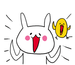 Prank chick and rabbit in the world sticker #7367348