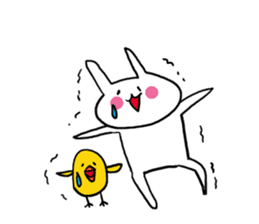 Prank chick and rabbit in the world sticker #7367351