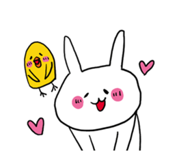 Prank chick and rabbit in the world sticker #7367353