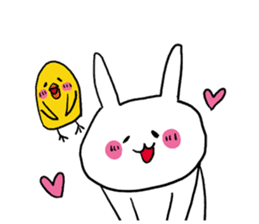Prank chick and rabbit in the world sticker #7367353