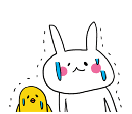Prank chick and rabbit in the world sticker #7367361