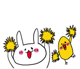 Prank chick and rabbit in the world sticker #7367363