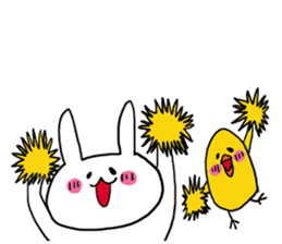 Prank chick and rabbit in the world sticker #7367363