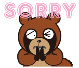 Animal character navi land Ver.Tanuki sticker #7367373