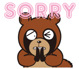 Animal character navi land Ver.Tanuki sticker #7367373