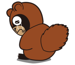 Animal character navi land Ver.Tanuki sticker #7367392