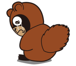 Animal character navi land Ver.Tanuki sticker #7367392