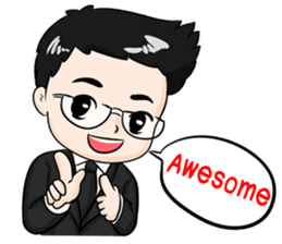 cool business couple sticker #7367570