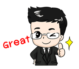 cool business couple sticker #7367572