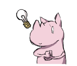 lazy rhinoceros sticker #7367868