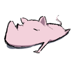 lazy rhinoceros sticker #7367870