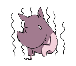 lazy rhinoceros sticker #7367883