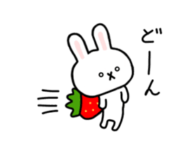Rabbit Strawberry 4 sticker #7368327