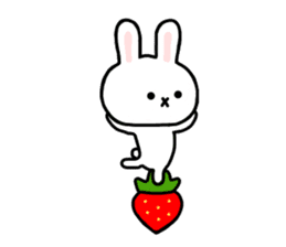 Rabbit Strawberry 4 sticker #7368339
