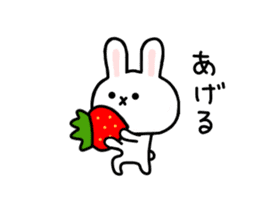 Rabbit Strawberry 4 sticker #7368340