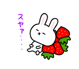 Rabbit Strawberry 4 sticker #7368353