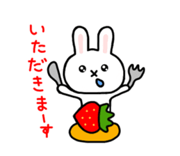 Rabbit Strawberry 4 sticker #7368355