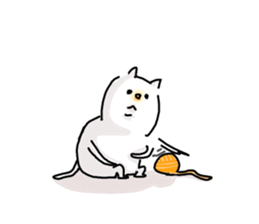 He is like a cat. sticker #7368405