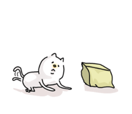 He is like a cat. sticker #7368408