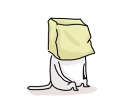 He is like a cat. sticker #7368411