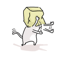 He is like a cat. sticker #7368412