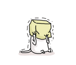 He is like a cat. sticker #7368414