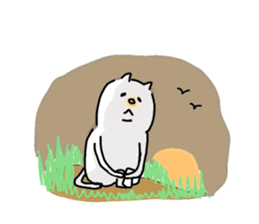 He is like a cat. sticker #7368423