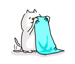 He is like a cat. sticker #7368428