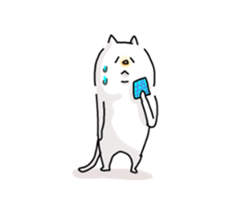 He is like a cat. sticker #7368439