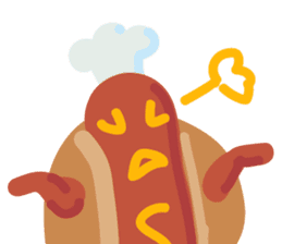 Strange hot dog sticker #7368696
