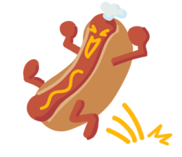 Strange hot dog sticker #7368709