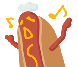 Strange hot dog sticker #7368711