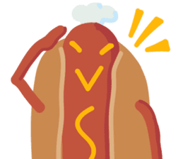 Strange hot dog sticker #7368713