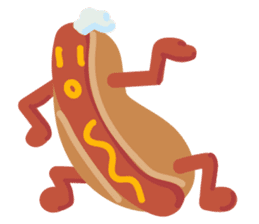 Strange hot dog sticker #7368716