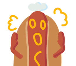 Strange hot dog sticker #7368720