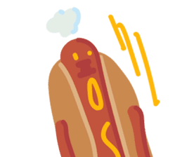 Strange hot dog sticker #7368723