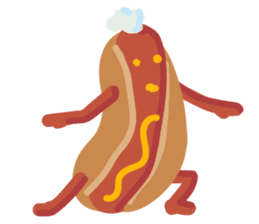 Strange hot dog sticker #7368726