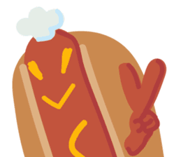 Strange hot dog sticker #7368727
