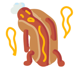 Strange hot dog sticker #7368729