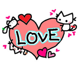 Kitten of a pretty heart (English ver.) sticker #7369129