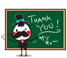 Mr. Moustache 2 Japanese and English sticker #7369617