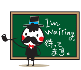 Mr. Moustache 2 Japanese and English sticker #7369620