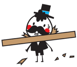 Mr. Moustache 2 Japanese and English sticker #7369637