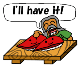 Sushi and Hermit ( English version) sticker #7371092