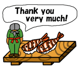 Sushi and Hermit ( English version) sticker #7371101