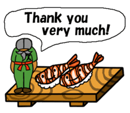 Sushi and Hermit ( English version) sticker #7371101