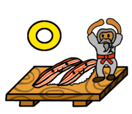 Sushi and Hermit ( English version) sticker #7371118