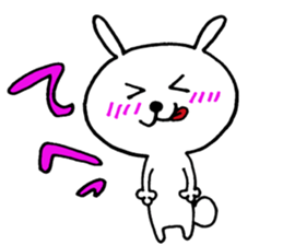 Rabbit which likes meat & Cat sticker #7371712